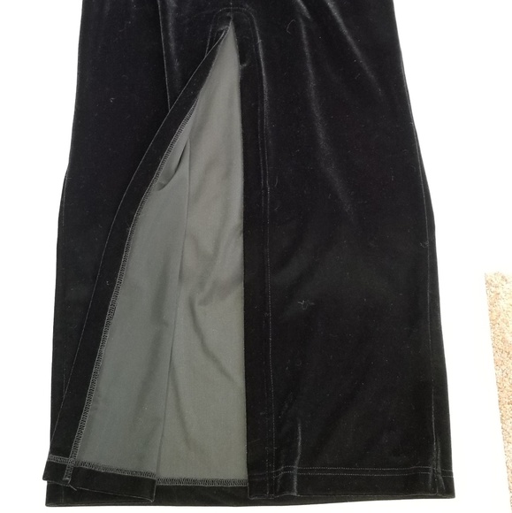 Vintage Scott McClintock Vintage Black Velvet Maxi Special Occasion Dress.  6 - Picture 6 of 8